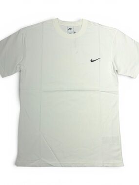 Stussy X Nike White Short Sleeve Tee with Small Black Swoosh